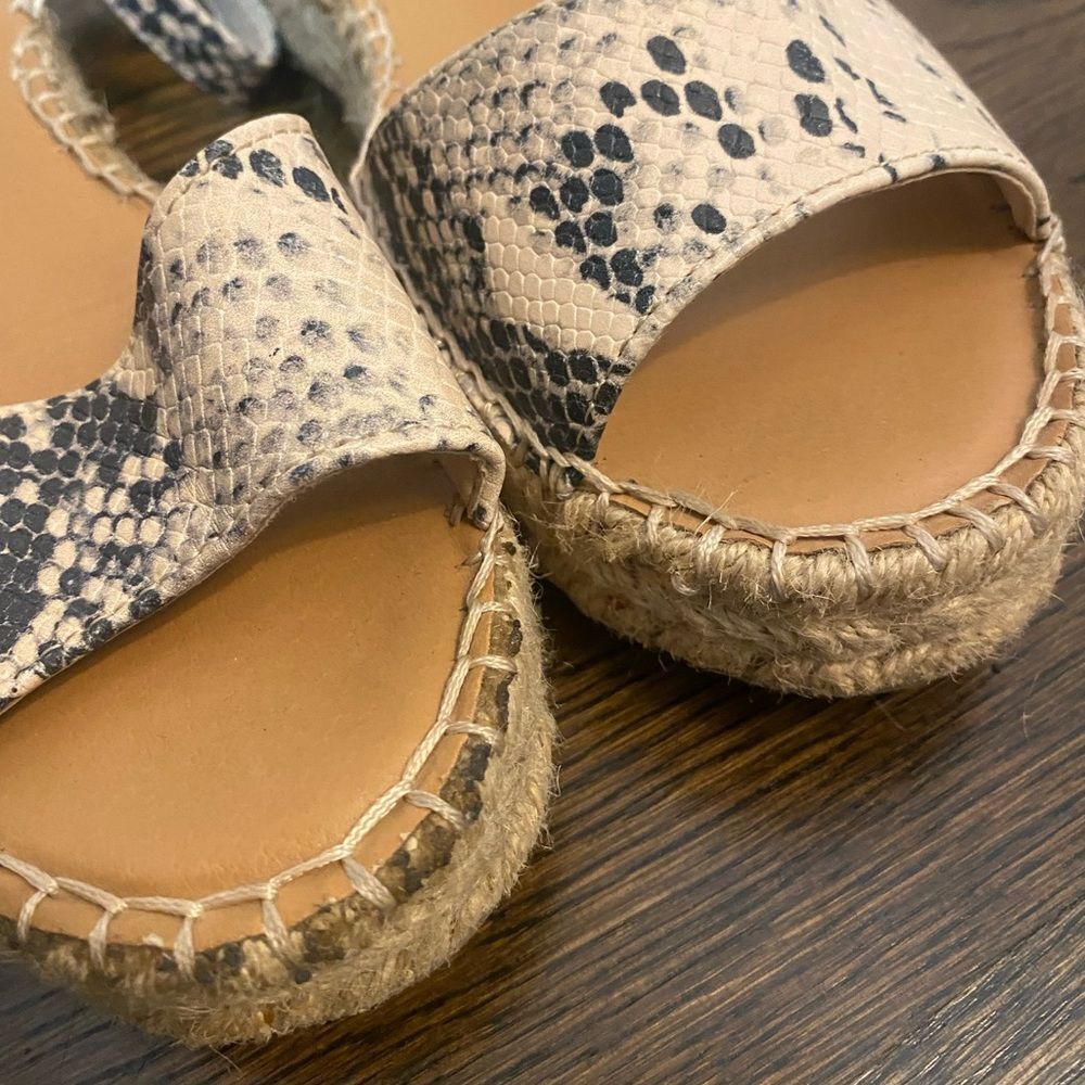 Steve Madden Snake Skin Espadrilles platform sandals - Picture 2 of 5